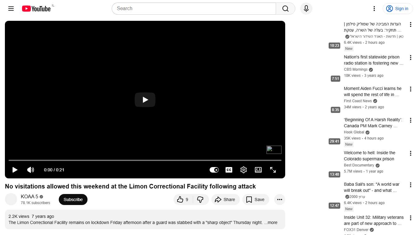 No visitations allowed this weekend at the Limon Correctional Facility following attack - YouTube