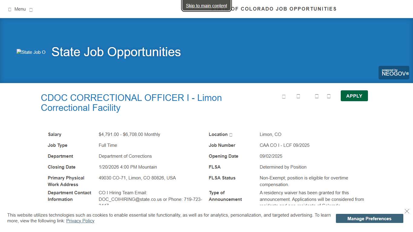 State of Colorado Job Opportunities | State Job Opportunities